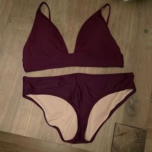 NWT JCrew Bikini Aubergine Sz XL